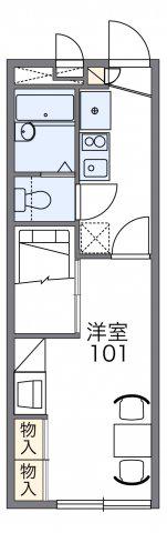 レオパレス東豊田I(1K/1階)の間取り写真