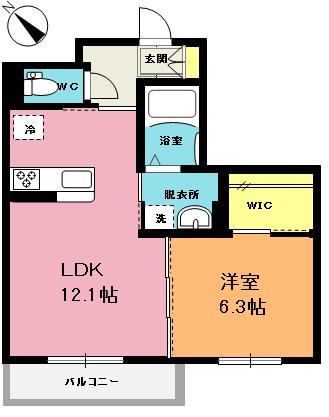 セントリビエ(1LDK/1階)の間取り写真