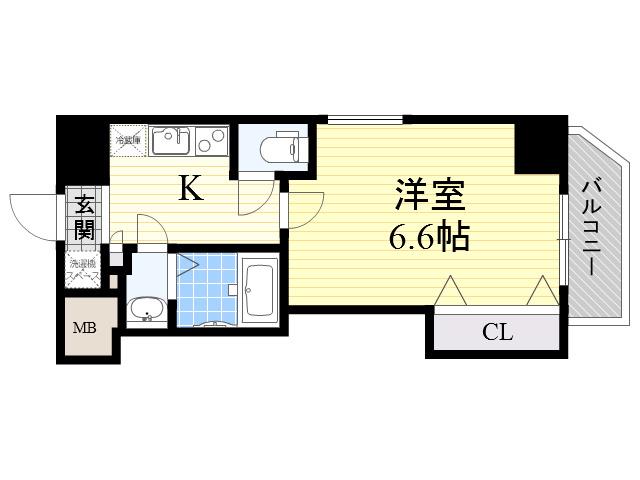 ラグゼ都島北1(1K/8階)の間取り写真