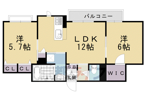SHA MAISON REPOSER(2LDK/1階)の間取り写真