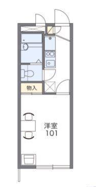 レオパレスカメリア六番館(1K/2階)の間取り写真