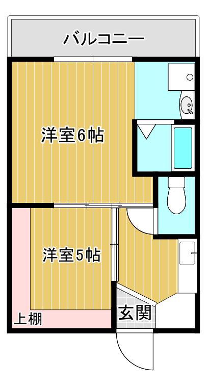 ヴィラナリー田辺Ⅱ(1DK/1階)の間取り写真