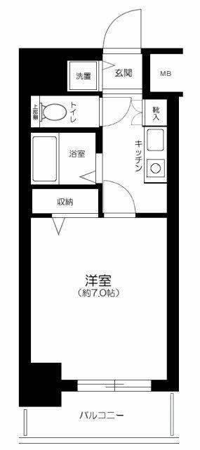 ステージファースト本駒込(1K/10階)の間取り写真
