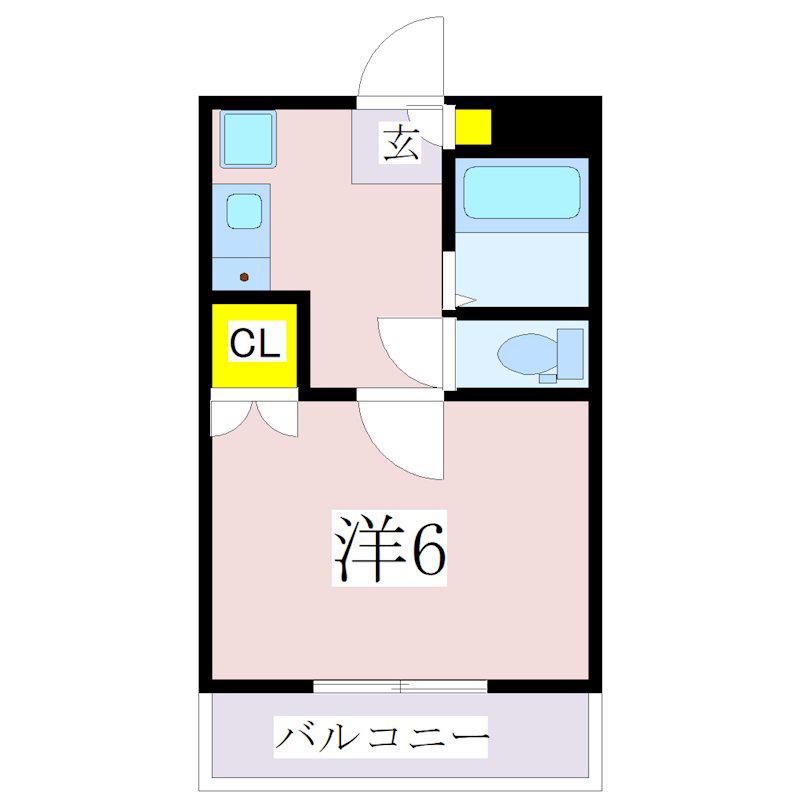 VISTA(1K/2階)の間取り写真