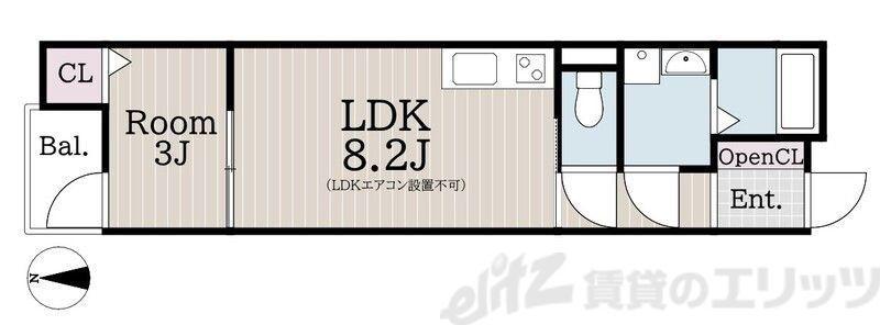 リブレメゾン豊里I(1LDK/2階)の間取り写真
