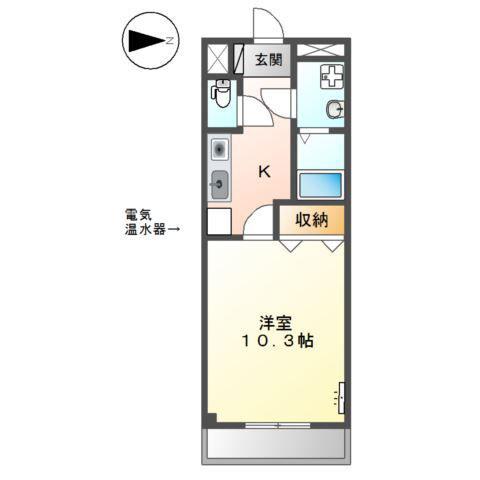 コンフォール柳田(1K/3階)の間取り写真