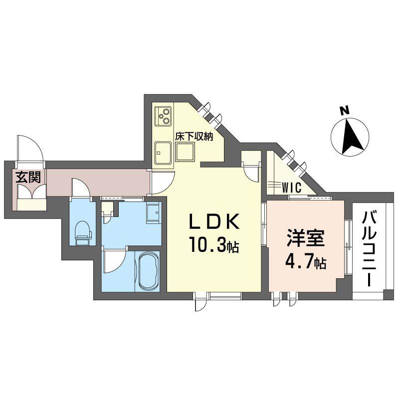 フォレスト(1LDK/1階)の間取り写真