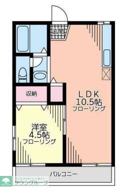 泉コーポ(1LDK/2階)の間取り写真