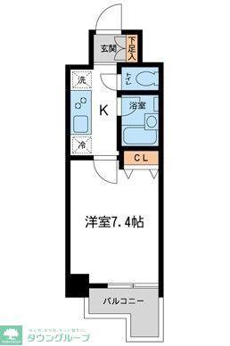 WILL DO 越谷(1K/4階)の間取り写真