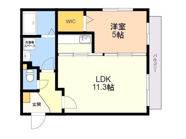 レスピーザⅢ(1LDK/3階)の間取り写真