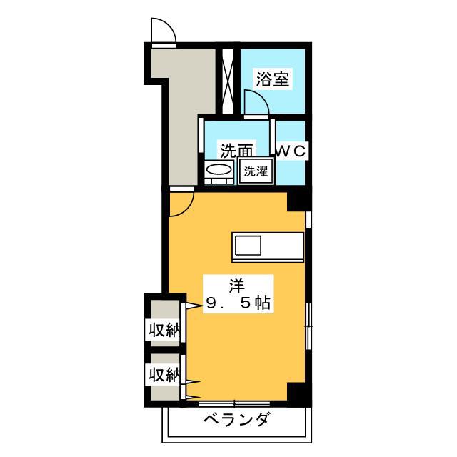 三共トラストビル(ワンルーム/6階)の間取り写真