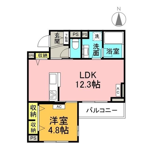 ブリスコート(1LDK/3階)の間取り写真