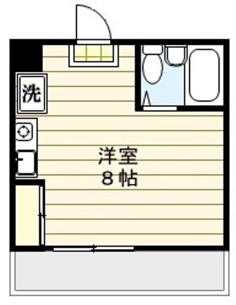 Sシャルル(ワンルーム/3階)の間取り写真