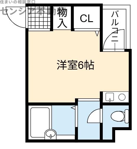 井上ビル5号館(ワンルーム/4階)の間取り写真