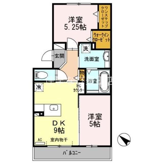 セジュール渋谷(2DK/3階)の間取り写真