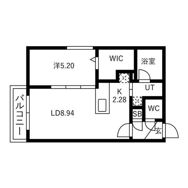 EFFECT麻生(1LDK/3階)の間取り写真