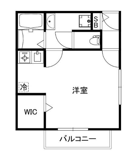 戸越B.I.G. RESIDENCE(ワンルーム/2階)の間取り写真