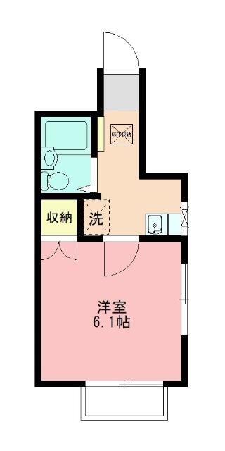 サンビュー追浜(1K/1階)の間取り写真