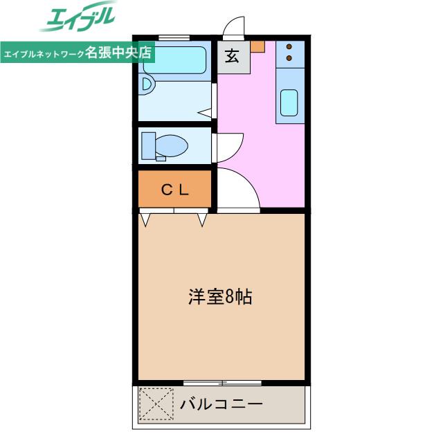 ルーラルハイツIWATA(1K/2階)の間取り写真