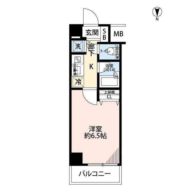 プレールドゥーク錦糸町(1K/2階)の間取り写真