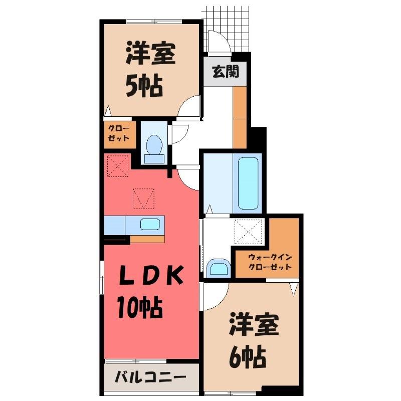 ブリオ・サチ(2LDK/1階)の間取り写真