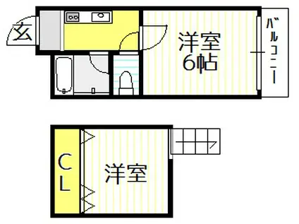 スペースライフ(2K/6階)の間取り写真