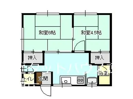 柴原アパート(2K/1階)の間取り写真