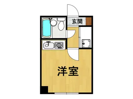 ティアラ宝塚(ワンルーム/3階)の間取り写真