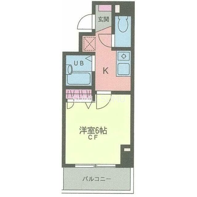 反町ツインズ(1K/2階)の間取り写真