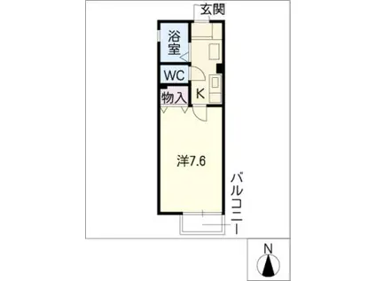 シェルブランアイコウ(1K/1階)の間取り写真