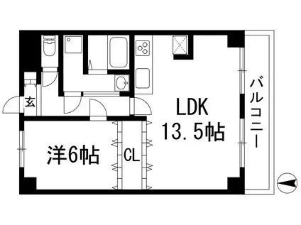 ダンディライオン宝塚1(1LDK/3階)の間取り写真