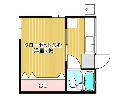 INARISOU(1K/1階)の間取り写真