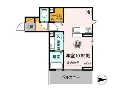 FORTUNEXI (ワンルーム/3階)の間取り写真