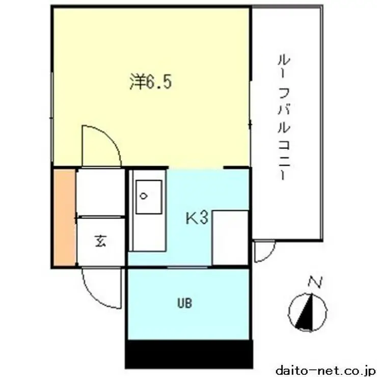 パティオK 4階階 間取り