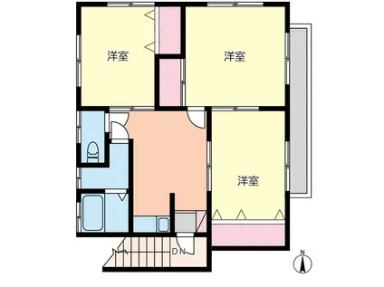 ハイツ・三幸プレイス(3K/2階)の間取り写真