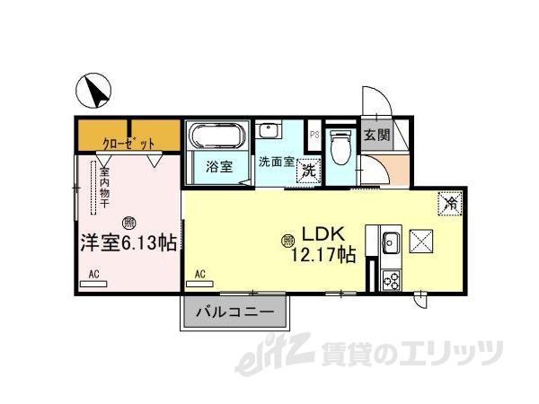 ロイヤルメゾンHYS(1LDK/1階)の間取り写真