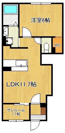 K-BLD NO.20(1LDK/1階)の間取り写真