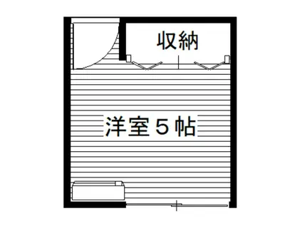 ロダン下小塙(ワンルーム/2階)の間取り写真