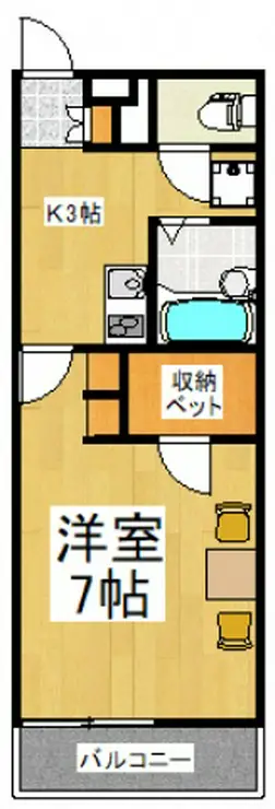 レオパレスあおば 3階階 間取り
