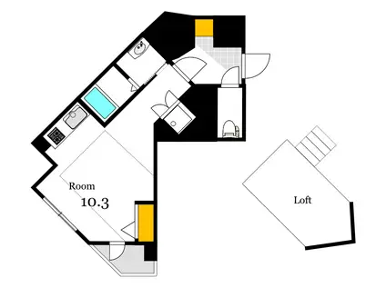 クレール富士見(ワンルーム/8階)の間取り写真