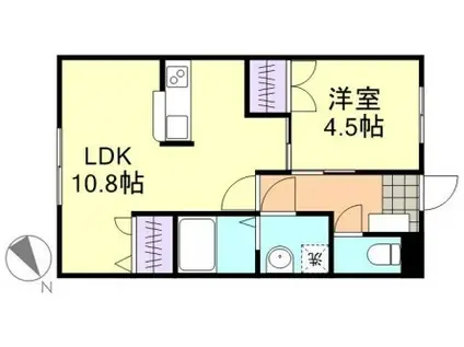 ロイヤル藤I(1LDK/2階)の間取り写真