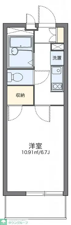 レオパレス青木橋 1階階 間取り