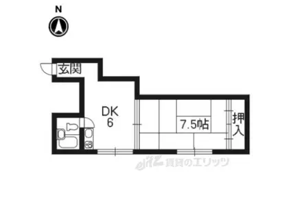 クニタビル(1DK/3階)の間取り写真