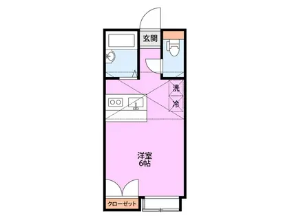 大志館II(1K/2階)の間取り写真