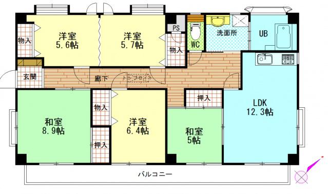 S&Tマンション(4LDK/3階)の間取り写真