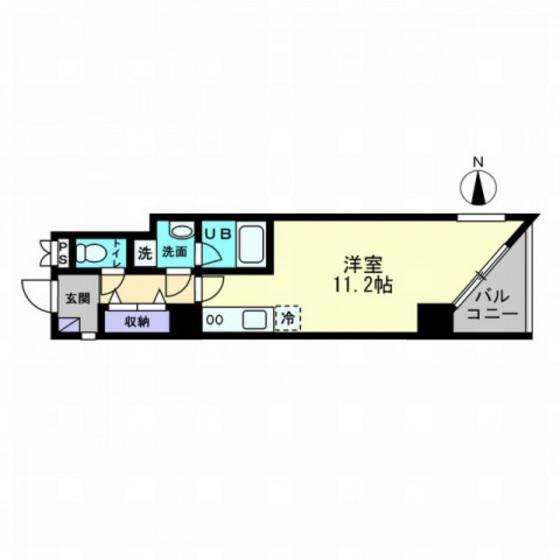 HIGHS TOP表町(ワンルーム/6階)の間取り写真