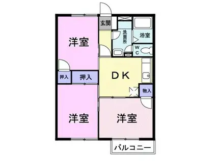 サニーヒル.ゴン(3DK/2階)の間取り写真