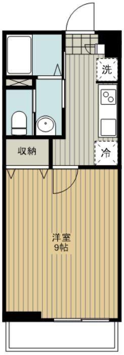 キャビン彩風(1K/1階)の間取り写真