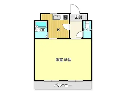 スペースパシフィー(1K/3階)の間取り写真