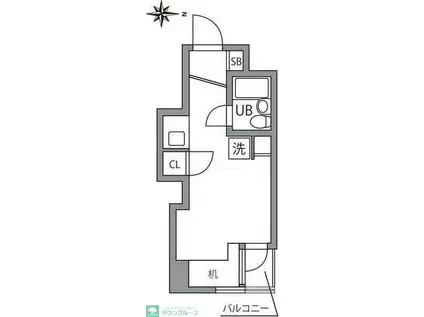 グランバリュー八王子北野(ワンルーム/5階)の間取り写真